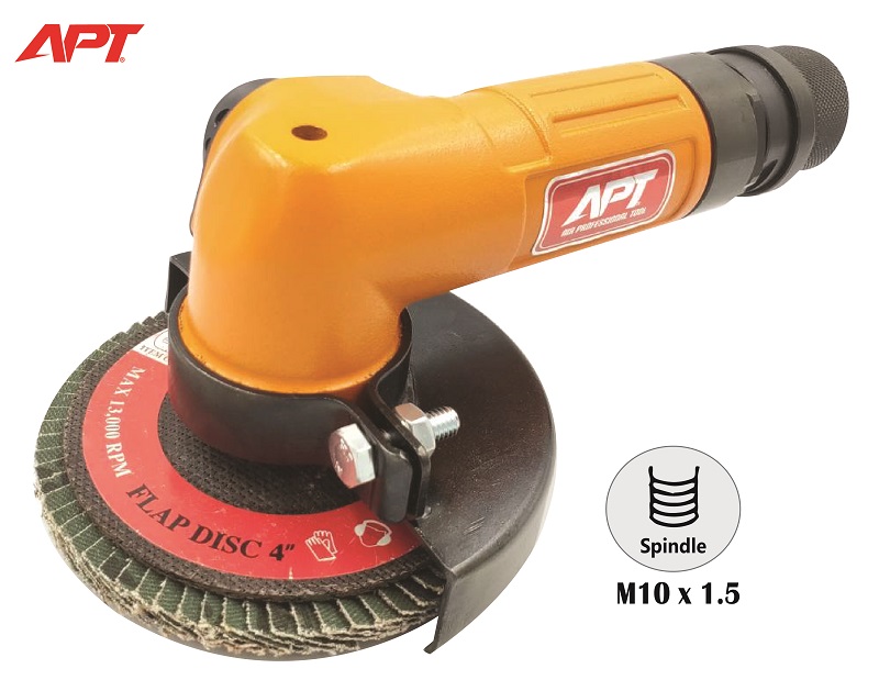 เครื่องเจียร์ลม 4 นิ้ว APT : รุ่น AG - 4S-1M น้ำหนักเบา Air Angle Grinder (Light Weight)
