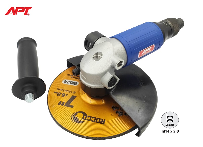 เครื่องเจียร์ลม 7 นิ้ว APT : รุ่น AG - 7 สำหรับงานหนัก Air Angle Grinder